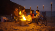 Load image into Gallery viewer, People gathering around the Ecoflame Smokeless fire pit