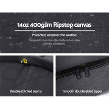 Load image into Gallery viewer, Weisshorn Double Swag Camping Swags Canvas Free Standing Dome Tent Dark Grey 4CM