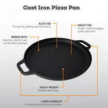 Load image into Gallery viewer, 13.5" 35cm Pre-Seasoned Cast Iron Pizza Baking Pan Cooking Griddle Stove Oven Grill Campfire