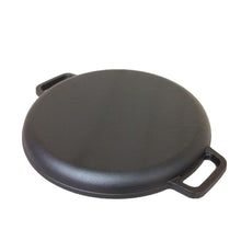 Load image into Gallery viewer, 13.5" 35cm Pre-Seasoned Cast Iron Pizza Baking Pan Cooking Griddle Stove Oven Grill Campfire