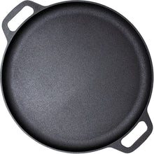 Load image into Gallery viewer, 13.5" 35cm Pre-Seasoned Cast Iron Pizza Baking Pan Cooking Griddle Stove Oven Grill Campfire