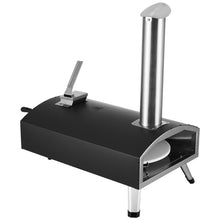 Load image into Gallery viewer, VEVOR Outdoor Pizza Oven, 12" Wood Fired Pizza Ovens, Pellet Pizza Stove with Built-in Thermometer, with Thickened Cordierite, Rotating Pizza Stone, Carry Bag, Shovel, Portable Pizza Maker for Outside Backyard Patio Camping Black