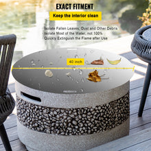 Load image into Gallery viewer, VEVOR Fire Pit Lid Round 40 Inch Foldable Fire Pit Ring Snuff Cover 430 Stainless Steel Fire Pit Spark Screen Cover 3mm Thickness