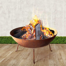 Load image into Gallery viewer, Grillz Fire Pit Charcoal Camping Rustic Burner Garden Outdoor Iron Bowl 70CM