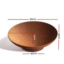 Load image into Gallery viewer, Grillz Fire Pit Bowl Cast Iron Rustic 80cm