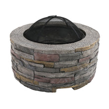 Load image into Gallery viewer, Grillz Fire Pit Outdoor Table Charcoal Fireplace Garden Firepit Heater