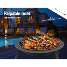Load image into Gallery viewer, Grillz 30 Inch Portable Foldable Outdoor Fire Pit Fireplace