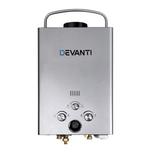 Load image into Gallery viewer, Devanti Portable Gas Water Heater 8L/Min With Pump LPG System Grey