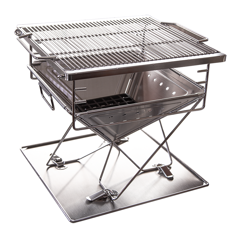Medium Quokka II folding Camping Fire pit / BBQ 329 FirePits Downunder