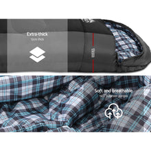 Load image into Gallery viewer, Weisshorn Sleeping Bag Single Thermal Camping Hiking Tent Black -20°C