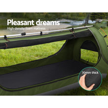 Load image into Gallery viewer, Weisshorn Double Swag Camping Swags Canvas Free Standing Dome Tent Celadon