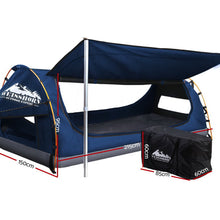 Load image into Gallery viewer, Weisshorn Double Swag Camping Swags Canvas Free Standing Dome Tent Dark Blue