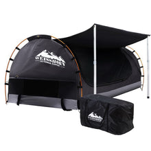 Load image into Gallery viewer, Weisshorn Double Swag Camping Swags Canvas Free Standing Dome Tent Dark Grey