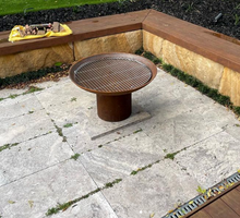 Load image into Gallery viewer, Stainless Steel Grill on fire pit