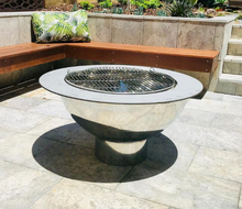 Load image into Gallery viewer, Stainless Steel Cooking Grill on the fire pit