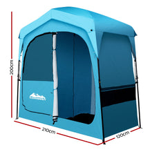 Load image into Gallery viewer, Weisshorn Double Camping Shower Toilet Tent Outdoor Fast Set Up Change Room