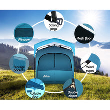 Load image into Gallery viewer, Weisshorn Double Camping Shower Toilet Tent Outdoor Fast Set Up Change Room