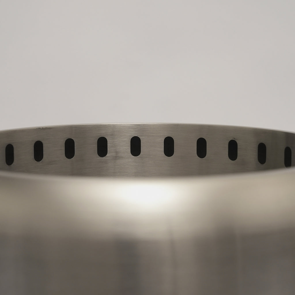 Close up of the Ecoflame smokeless fire pit air vents