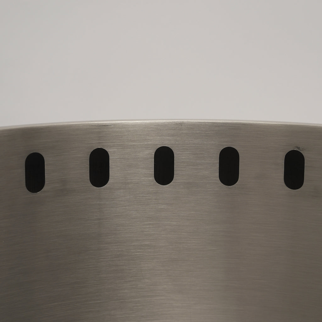 Close up of the Ecoflame smokeless fire pit air vents