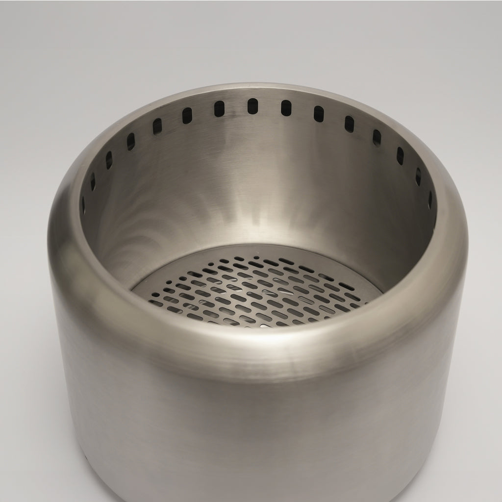 Close up of the Ecoflame smokeless fire pit 