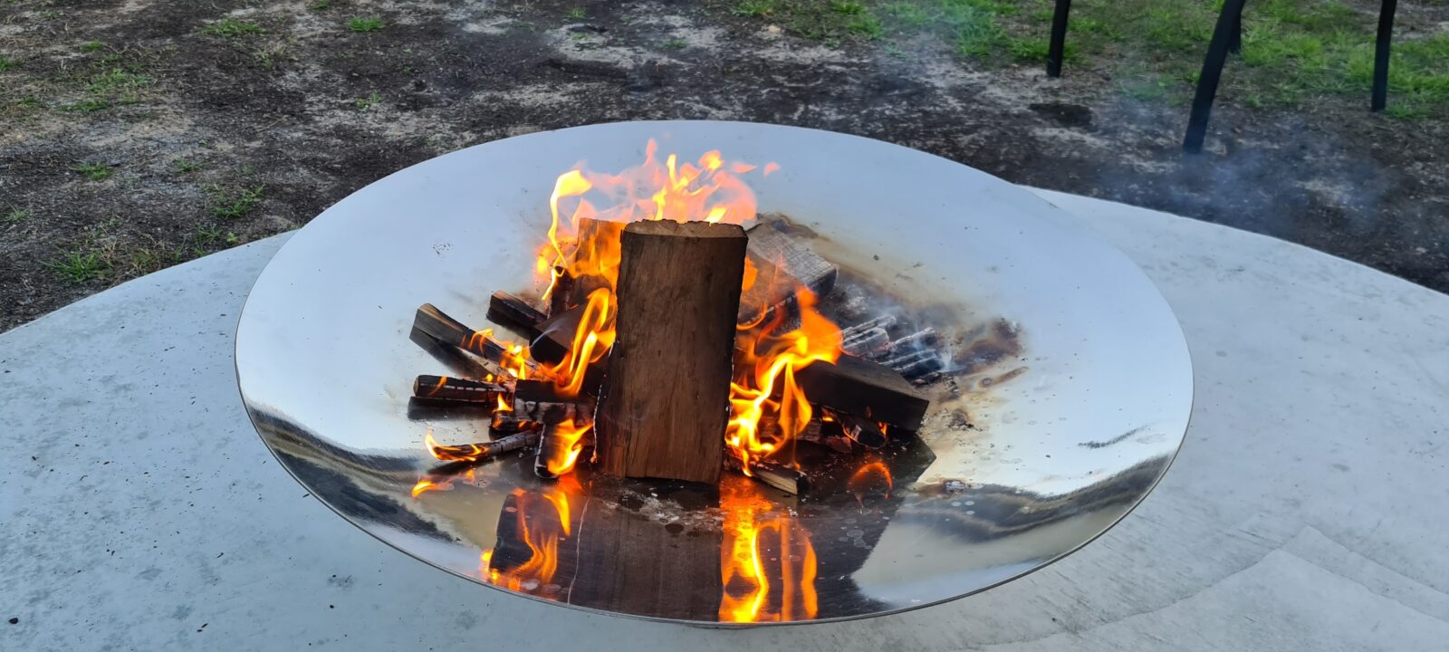 SHALLOW CAULDRON 1200mm – Stainless Steel