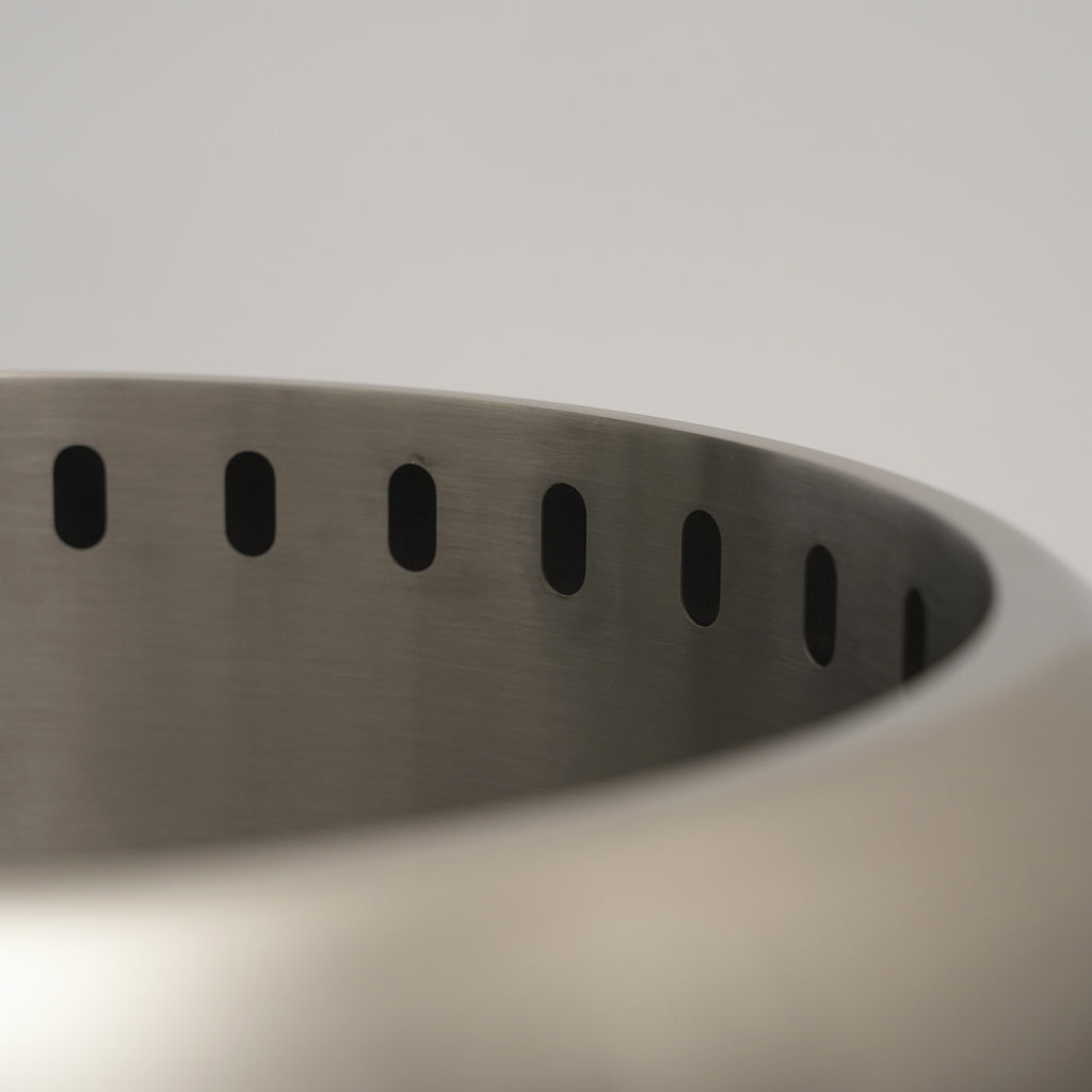 Close up of the Ecoflame smokeless fire pit air vents