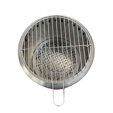 Load image into Gallery viewer, Stainless steel fire pit cooking grill with handle
