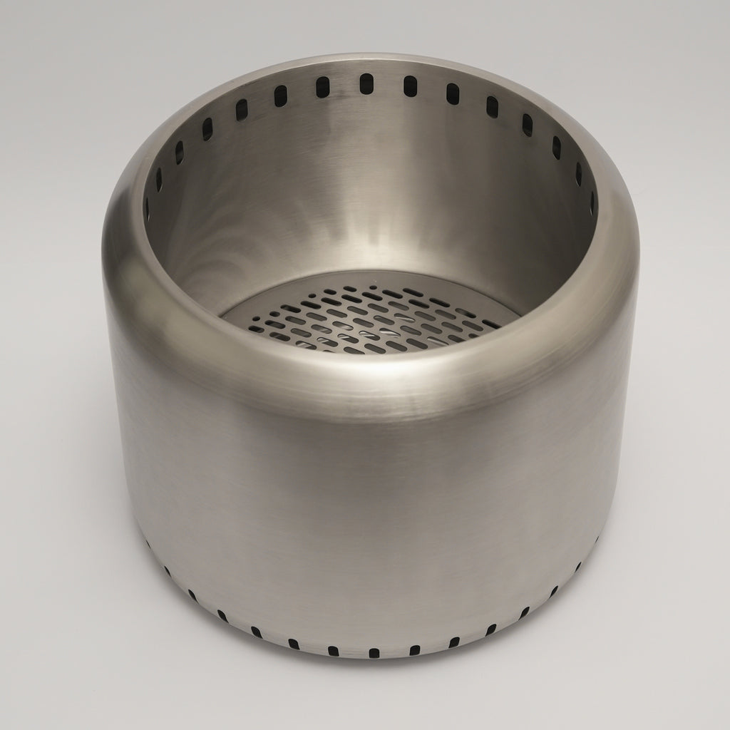 Close up of the Ecoflame smokeless fire pit - top view