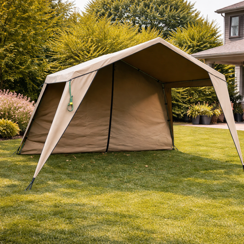 Campmor Canvas Gazebo End Wall with Zip front view