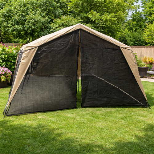 Campmor Canvas Gazebo Mesh end with zip