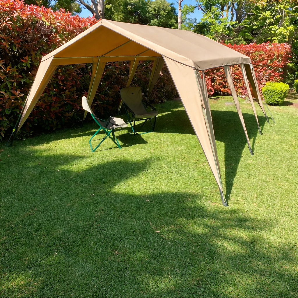 Diamantina King Canvas Gazebo in yard