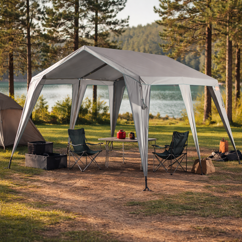 Diamantina Senior Canvas Gazebo at camp