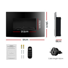 Load image into Gallery viewer, Devanti Electric Fireplace Fire Heater 2000W
