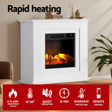 Load image into Gallery viewer, Devanti Electric Fireplace Fire Heater 2000W White
