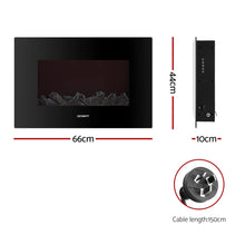 Load image into Gallery viewer, Devanti Electric Fireplace Fire Heater 2000W Black
