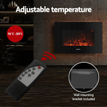 Load image into Gallery viewer, Devanti Electric Fireplace Fire Heater 2000W Black
