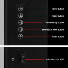 Load image into Gallery viewer, Devanti Electric Fireplace Fire Heater 2000W Black
