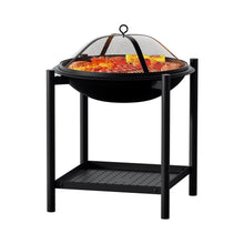 Load image into Gallery viewer, Grillz Fire Pit BBQ Grill 2-in-1 Outdoor
