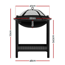 Load image into Gallery viewer, Grillz Fire Pit BBQ Grill 2-in-1 Outdoor
