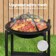 Load image into Gallery viewer, Grillz Fire Pit BBQ Grill 2-in-1 Outdoor

