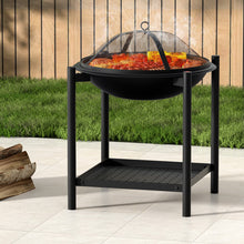 Load image into Gallery viewer, Grillz Fire Pit BBQ Grill 2-in-1 Outdoor
