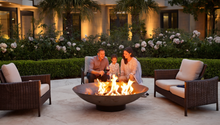 Load image into Gallery viewer, family enjoying the 1200mm cast iron fire pit
