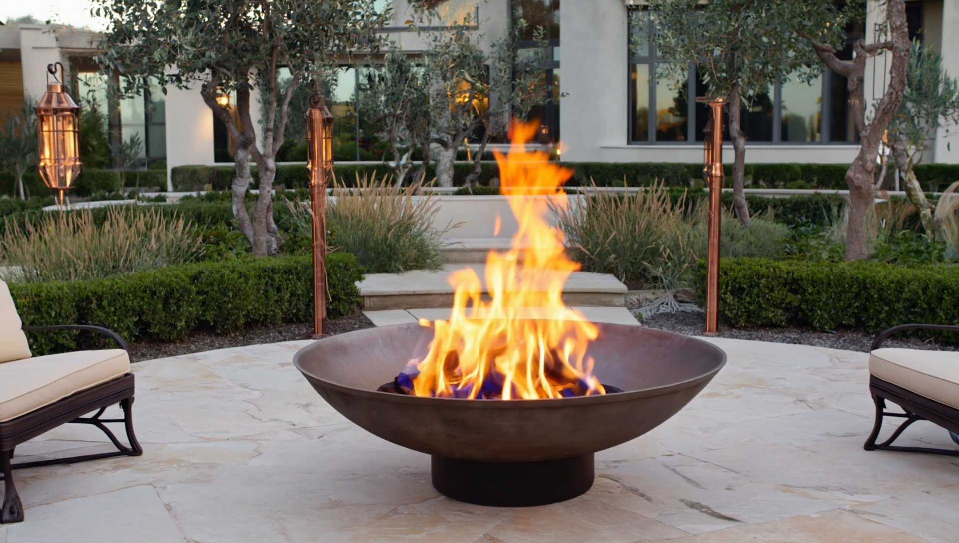1200mm cast iron fire pit - the cauldron signature edition in action