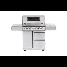 Load image into Gallery viewer, Stainless steel grill with digital display on a white background
