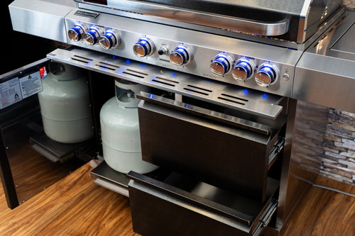 Anodised stainless steel BBQ