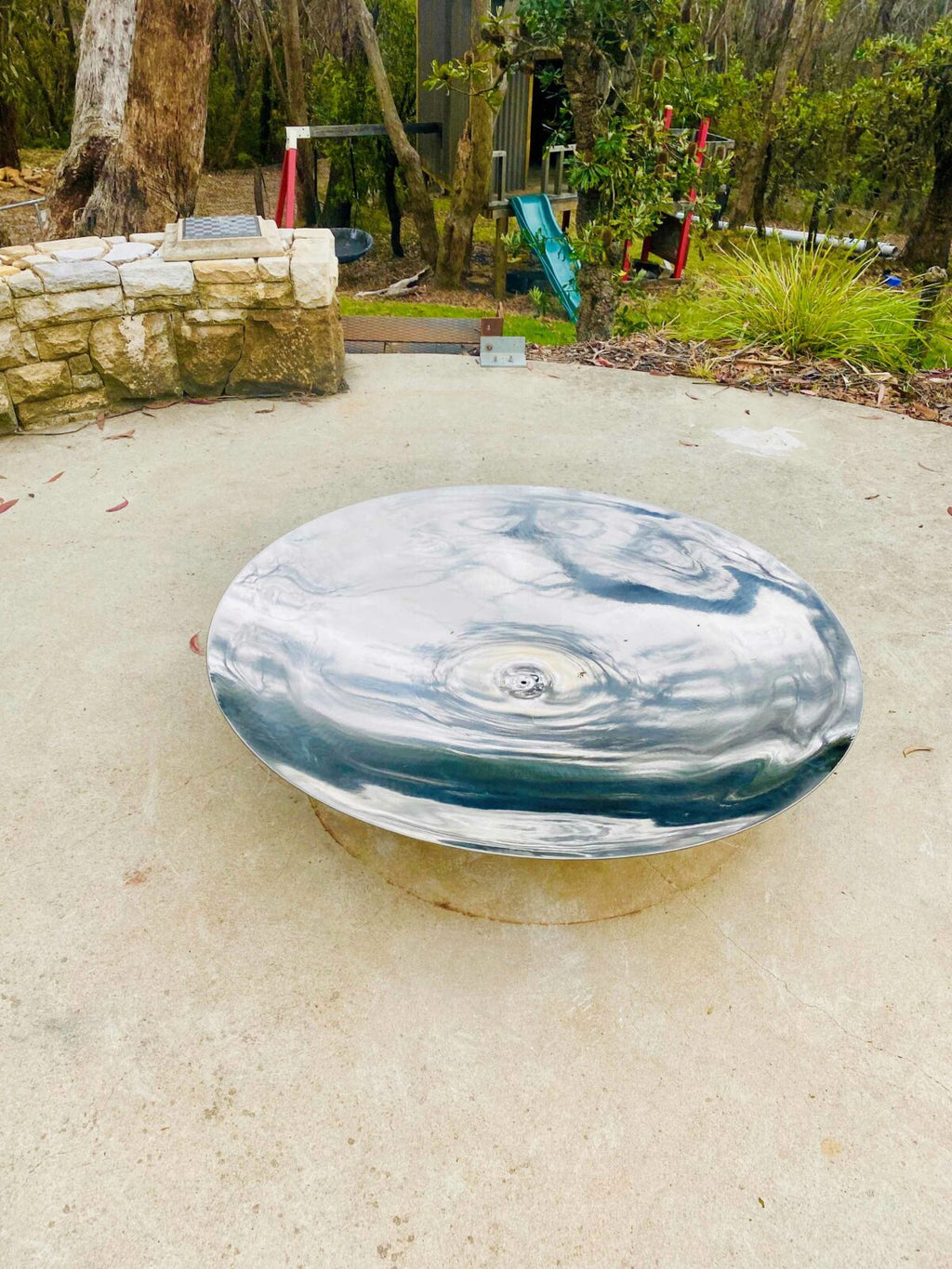 SHALLOW CAULDRON fire pit 1200mm – Stainless Steel