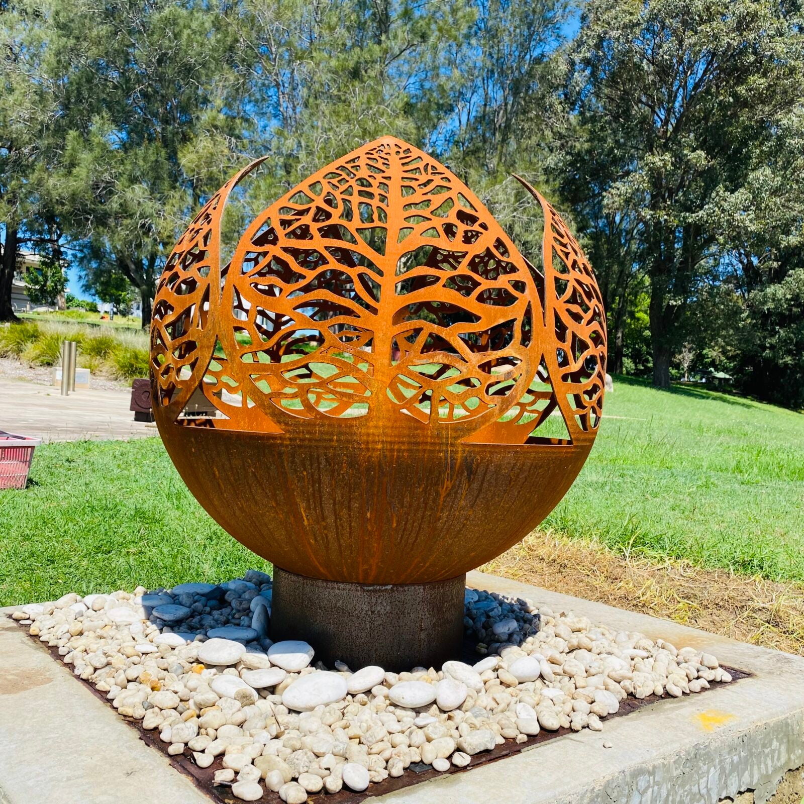 The Leaf Sphere Fire Pit