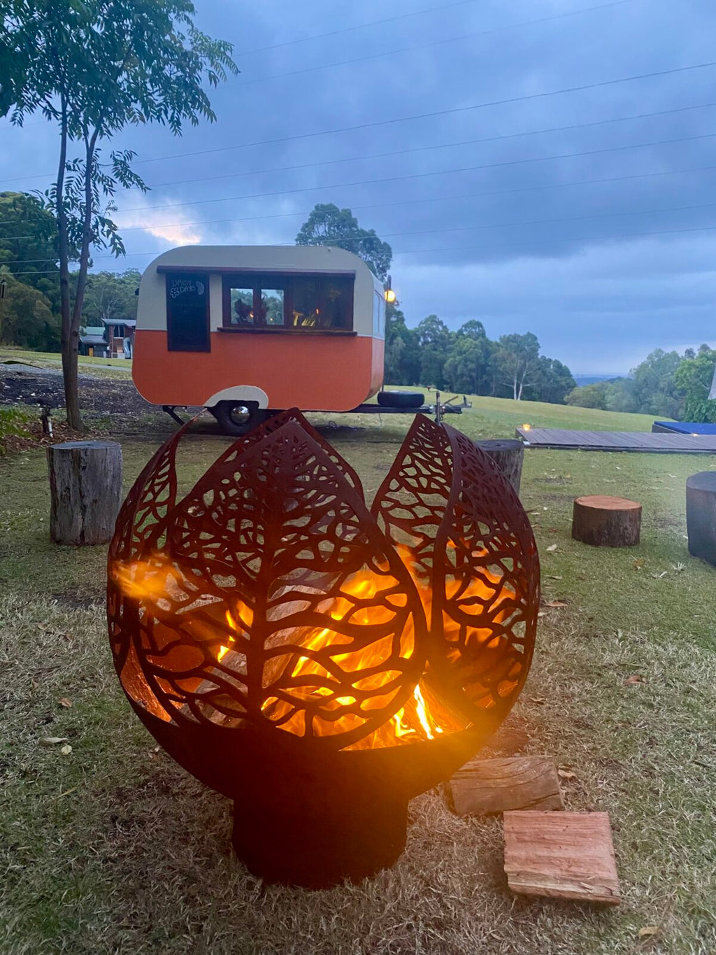 The Leaf Sphere Fire Pit