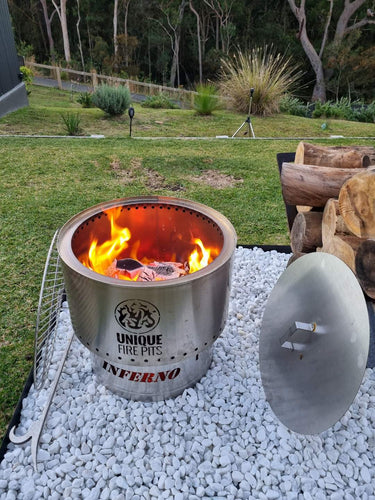 Inferno Smokeless fire pit and accessories