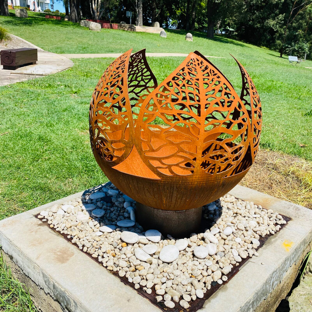 The Leaf Sphere Fire Pit